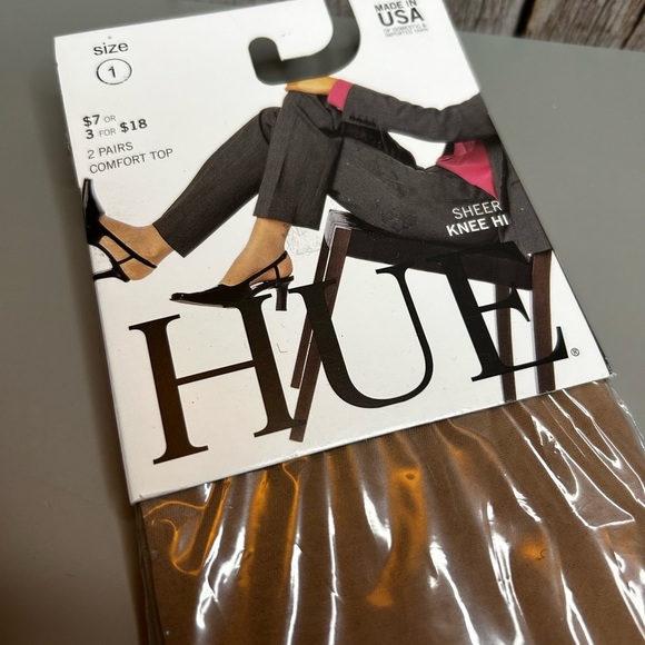 Hue Sheer Knee High Tights Size 1 - Picture 2 of 4